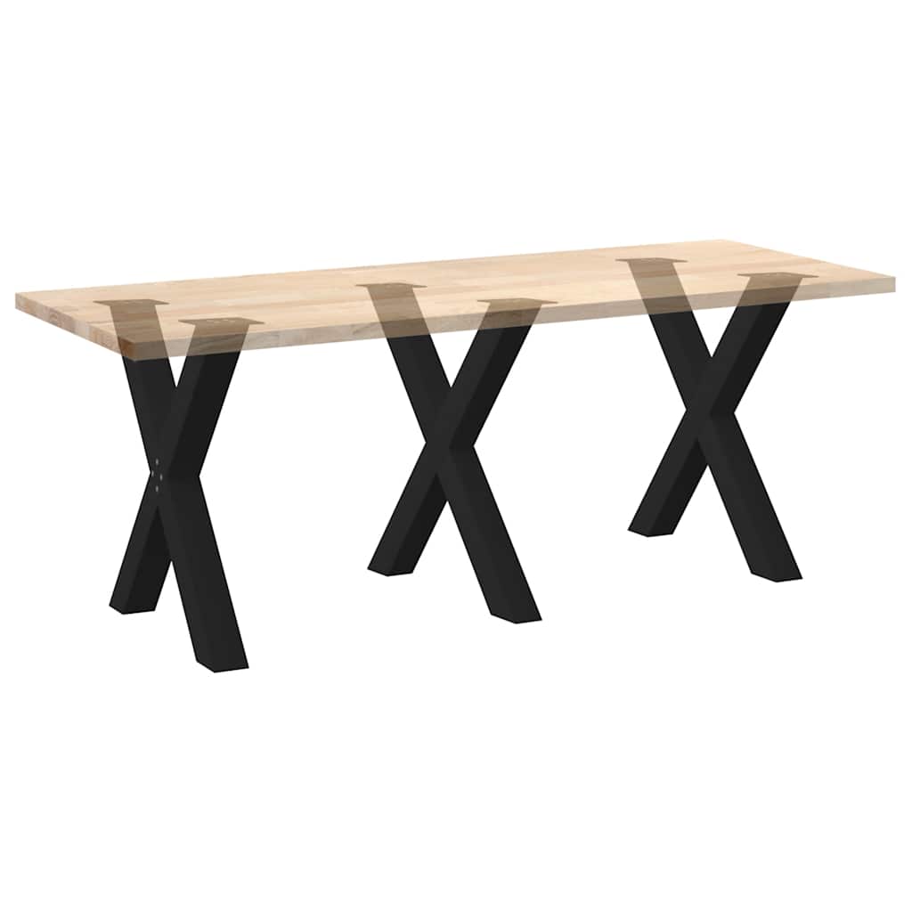 Eettafelpoten 3 st X-vormig 70x(72-73) cm staal zwart is nu te koop bij PeponiXL, paradijselijk wonen!