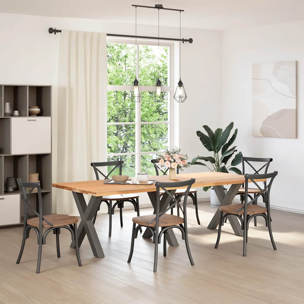 Eettafelpoten 3 st X-vormig 70x(72-73) cm staal antraciet is nu te koop bij PeponiXL, paradijselijk wonen!
