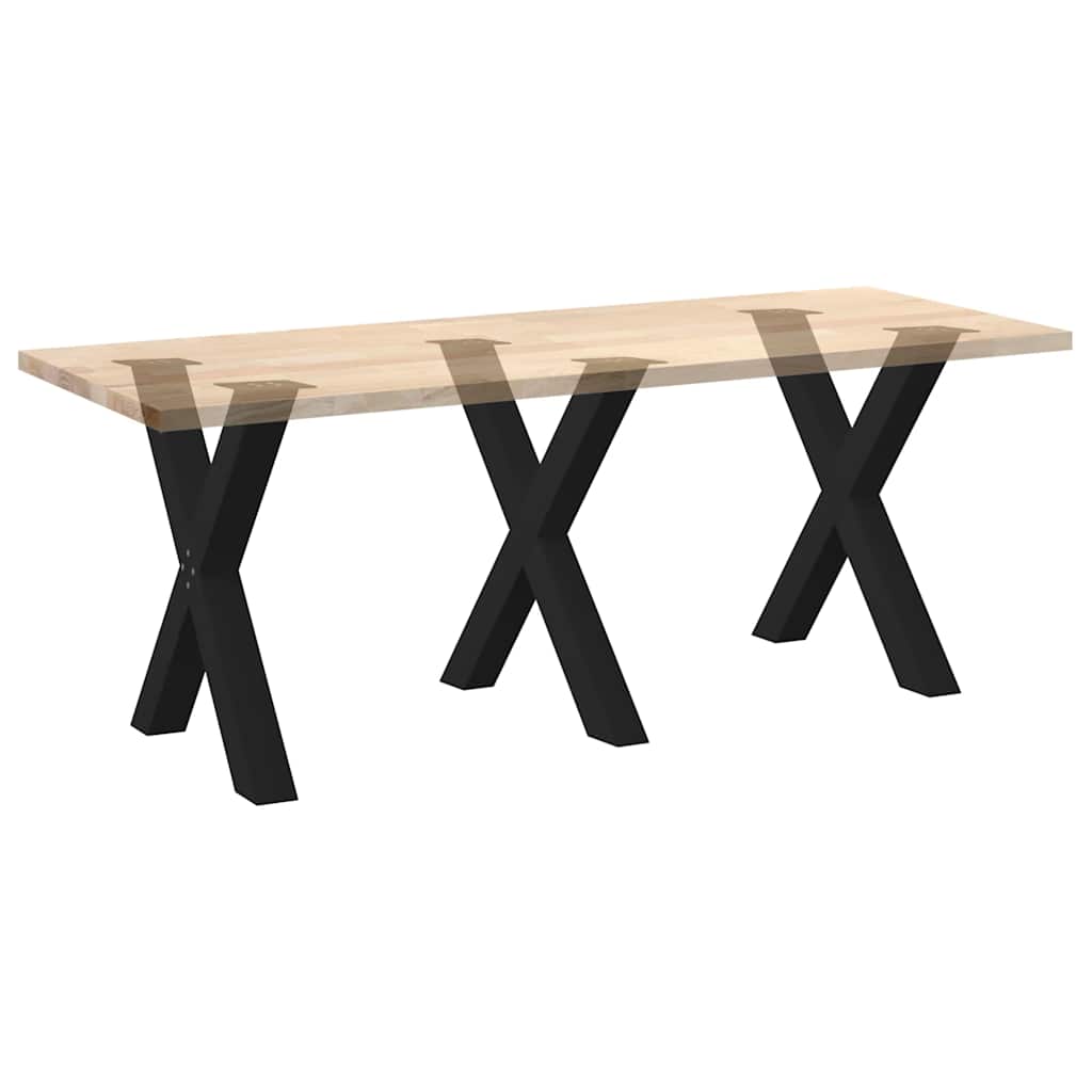 Eettafelpoten 3 st X-vormig 80x(72-73) cm staal zwart is nu te koop bij PeponiXL, paradijselijk wonen!