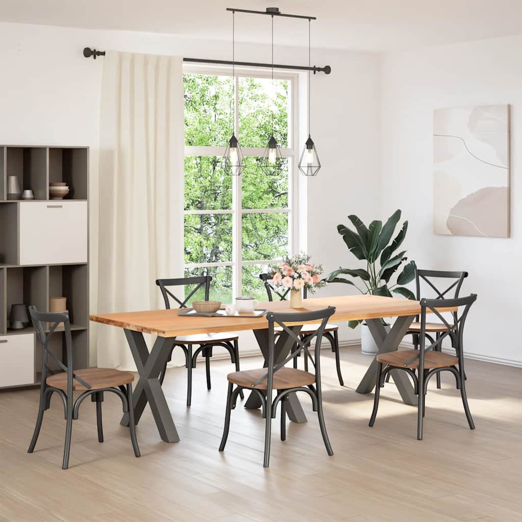 Eettafelpoten 3 st X-vormig 80x(72-73) cm staal antraciet is nu te koop bij PeponiXL, paradijselijk wonen!