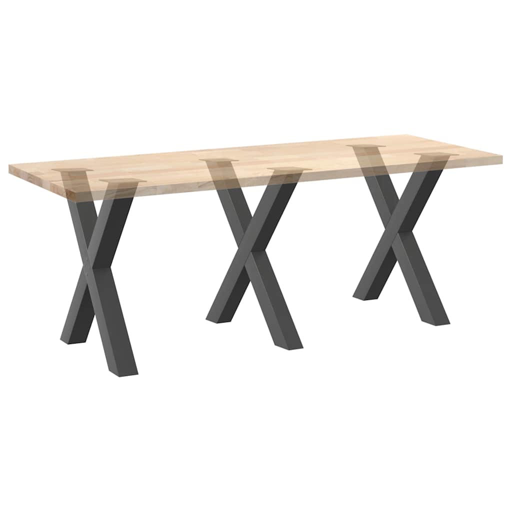 Eettafelpoten 3 st X-vormig 80x(72-73) cm staal antraciet is nu te koop bij PeponiXL, paradijselijk wonen!