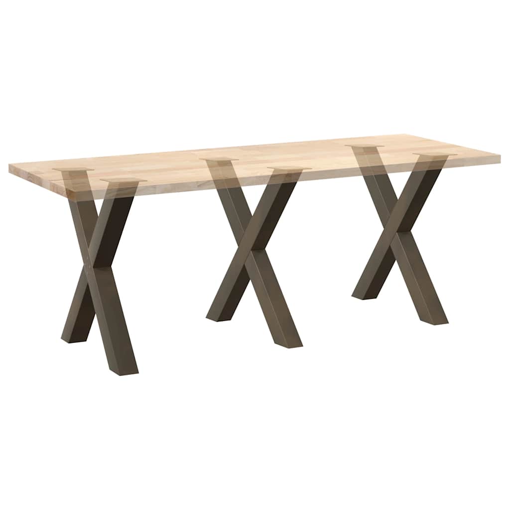 Eettafelpoten 3 st X-vormig 80x(72-73) cm staal naturel is nu te koop bij PeponiXL, paradijselijk wonen!