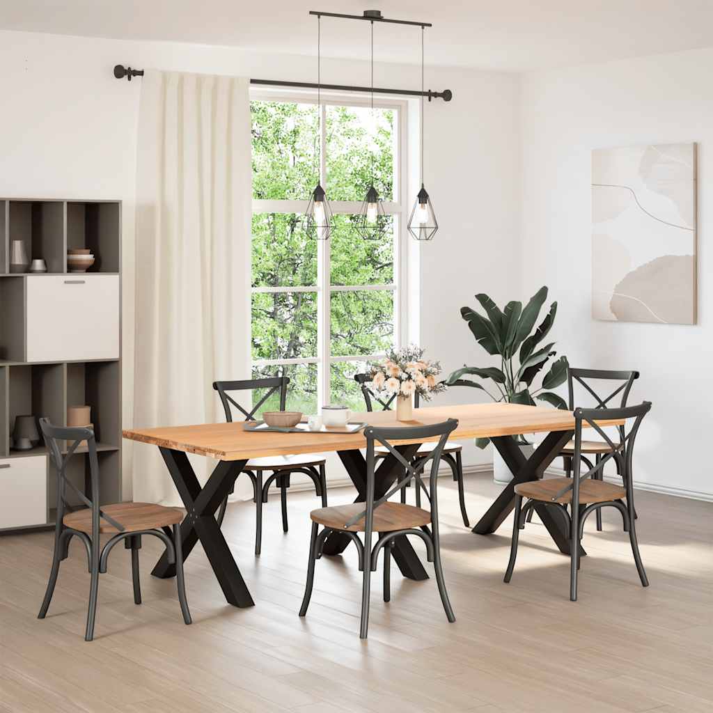 Eettafelpoten 3 st X-vormig 90x(72-73) cm staal zwart is nu te koop bij PeponiXL, paradijselijk wonen!