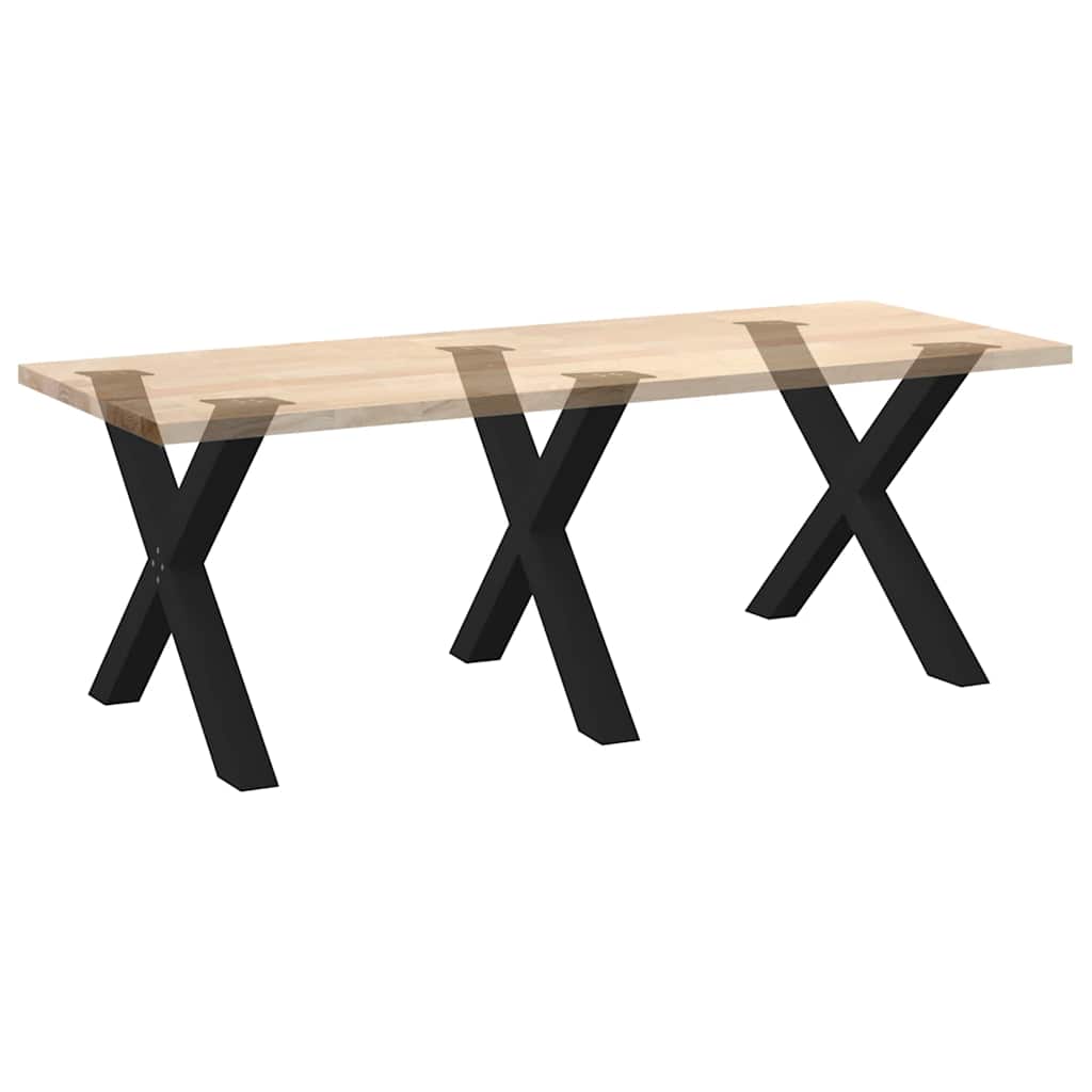 Eettafelpoten 3 st X-vormig 90x(72-73) cm staal zwart is nu te koop bij PeponiXL, paradijselijk wonen!