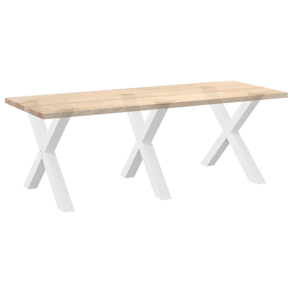 Eettafelpoten 3 st X-vormig 90x(72-73) cm staal wit is nu te koop bij PeponiXL, paradijselijk wonen!