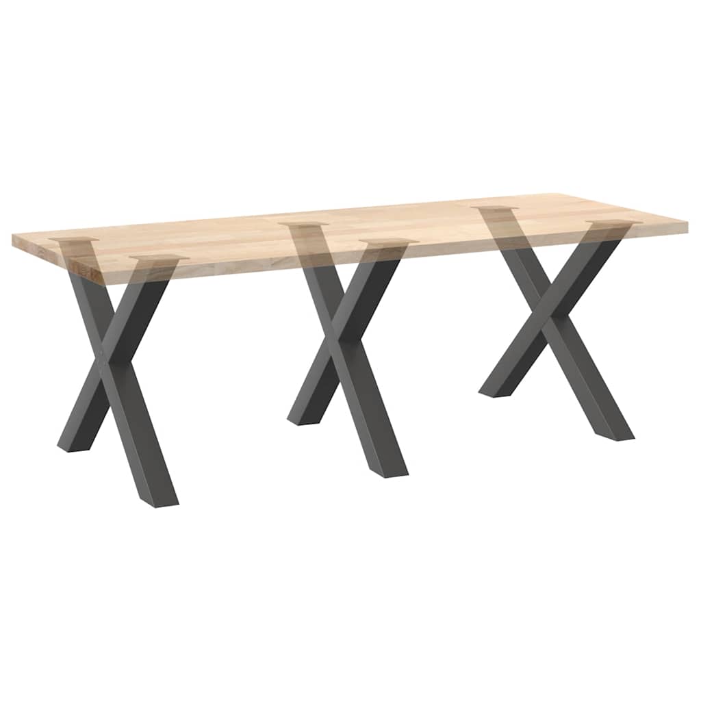 Eettafelpoten 3 st X-vormig 90x(72-73) cm staal antraciet is nu te koop bij PeponiXL, paradijselijk wonen!