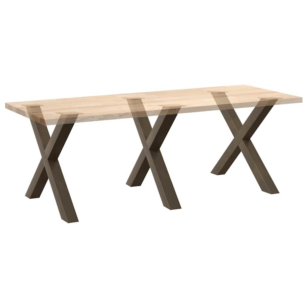 Eettafelpoten 3 st X-vormig 90x(72-73) cm staal naturel is nu te koop bij PeponiXL, paradijselijk wonen!
