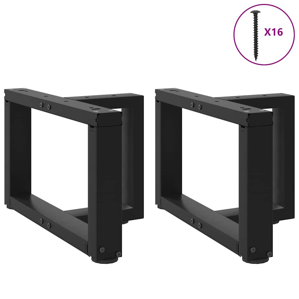 Salontafelpoten 2 st T-vormig 40x25x(30-31) cm staal zwart is nu te koop bij PeponiXL, paradijselijk wonen!
