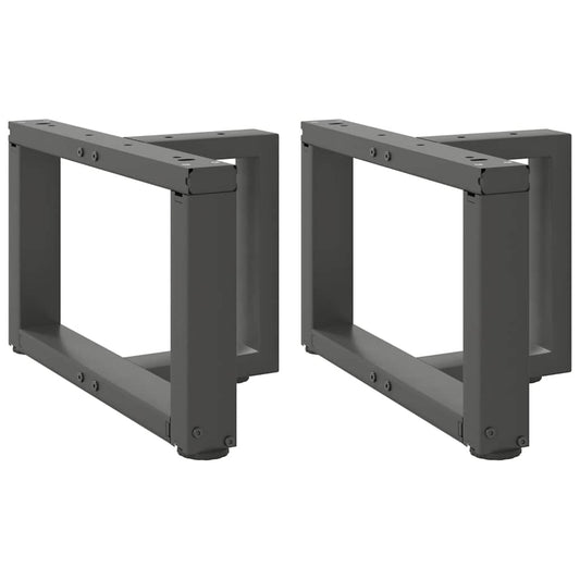 Salontafelpoten 2 st T-vormig 40x25x(30-31) cm staal antraciet is nu te koop bij PeponiXL, paradijselijk wonen!
