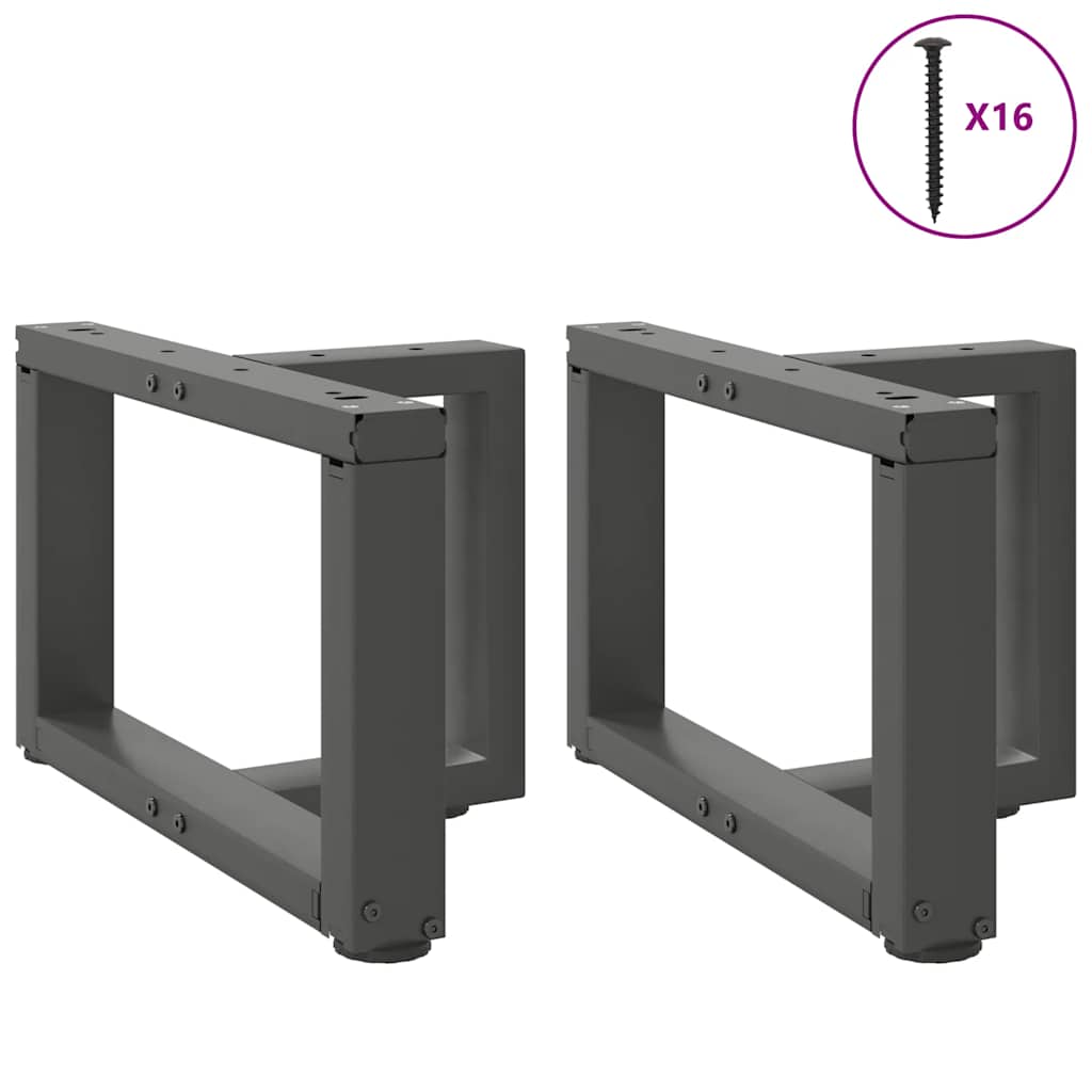 Salontafelpoten 2 st T-vormig 40x25x(30-31) cm staal antraciet is nu te koop bij PeponiXL, paradijselijk wonen!