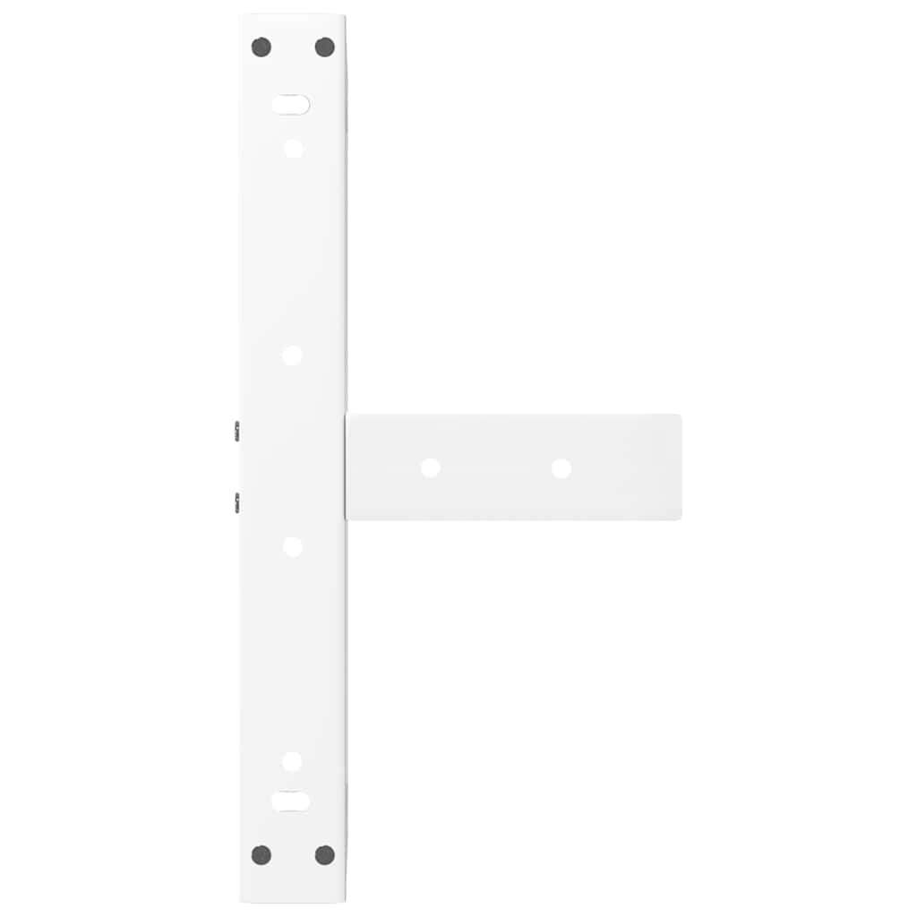 Salontafelpoten 2 st T-vormig 50x25x(30-31) cm staal wit is nu te koop bij PeponiXL, paradijselijk wonen!