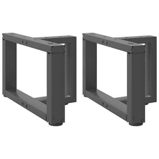 Salontafelpoten 2 st T-vormig 50x25x(30-31) cm staal antraciet is nu te koop bij PeponiXL, paradijselijk wonen!