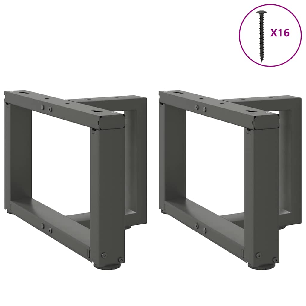 Salontafelpoten 2 st T-vormig 50x25x(30-31) cm staal antraciet is nu te koop bij PeponiXL, paradijselijk wonen!