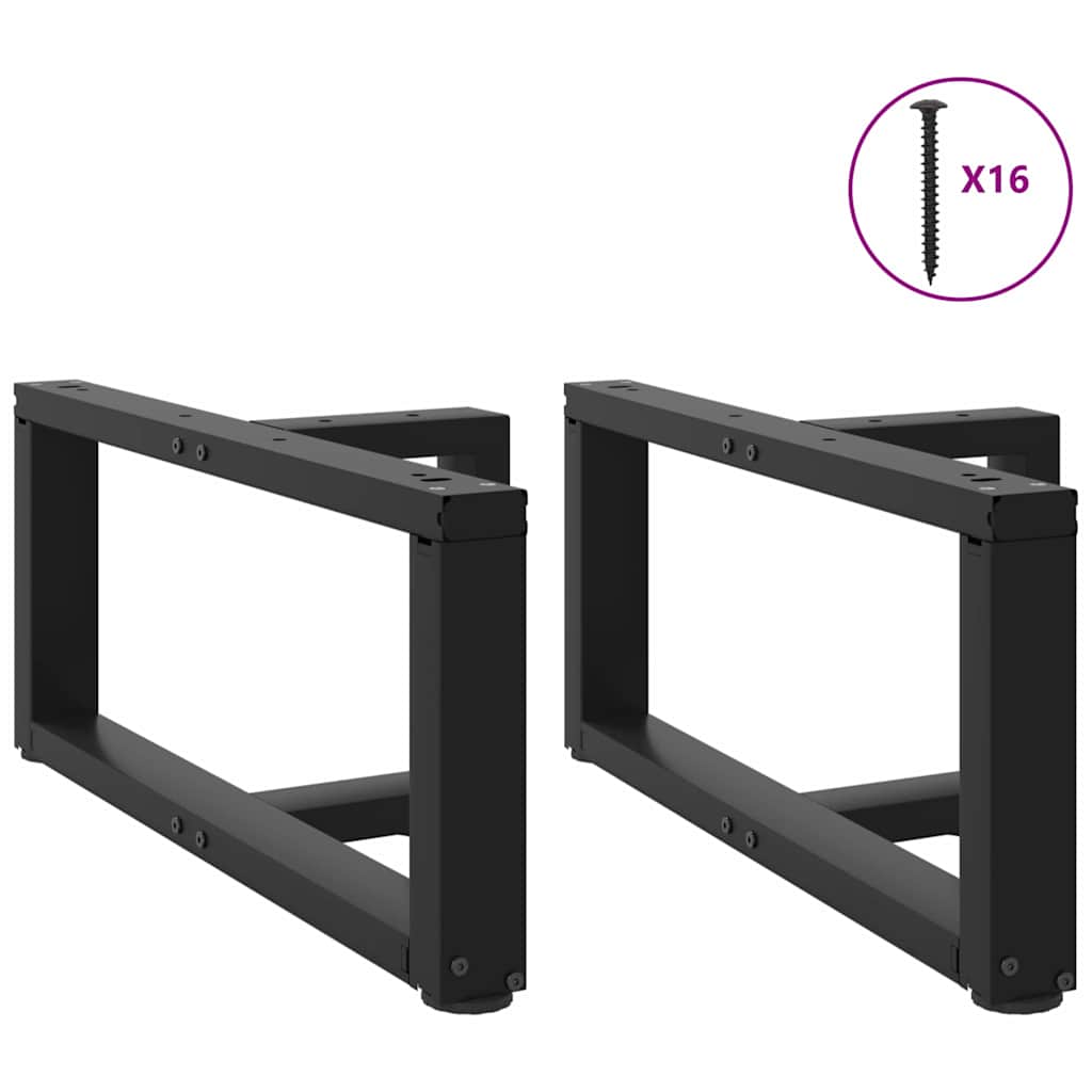 Salontafelpoten 2 st T-vormig 60x25x(30-31) cm staal zwart is nu te koop bij PeponiXL, paradijselijk wonen!