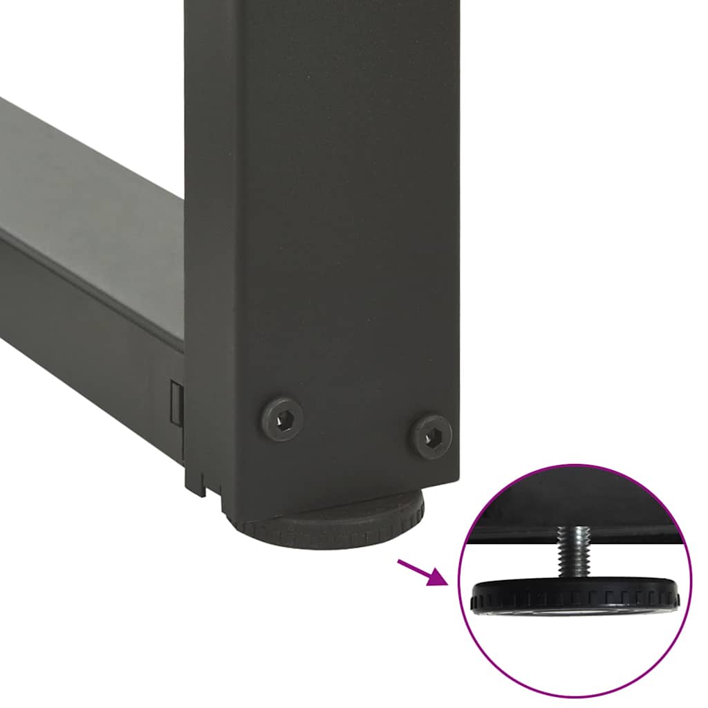 Salontafelpoten 2 st T-vormig 60x25x(30-31) cm staal antraciet is nu te koop bij PeponiXL, paradijselijk wonen!