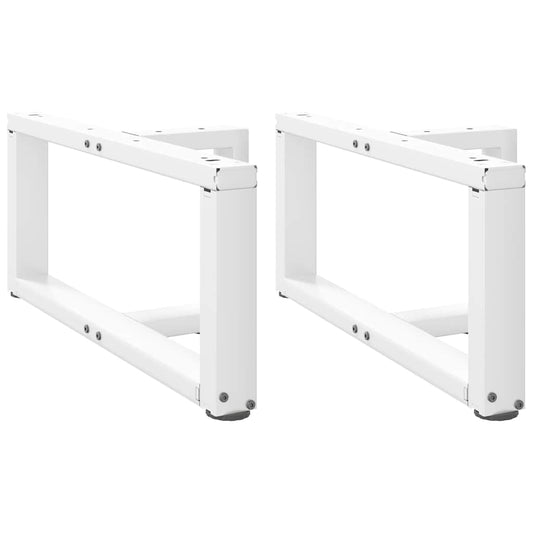 Salontafelpoten 2 st T-vormig 70x25x(30-31) cm staal wit is nu te koop bij PeponiXL, paradijselijk wonen!