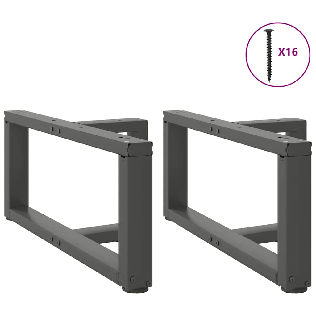 Salontafelpoten 2 st T-vormig 70x25x(30-31) cm staal antraciet is nu te koop bij PeponiXL, paradijselijk wonen!