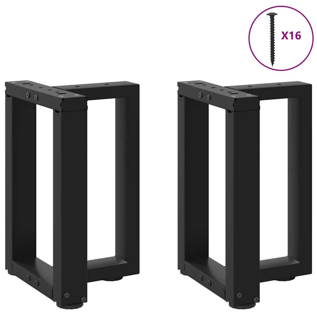 Salontafelpoten 2 st T-vormig 38x25x(42-43) cm staal zwart is nu te koop bij PeponiXL, paradijselijk wonen!