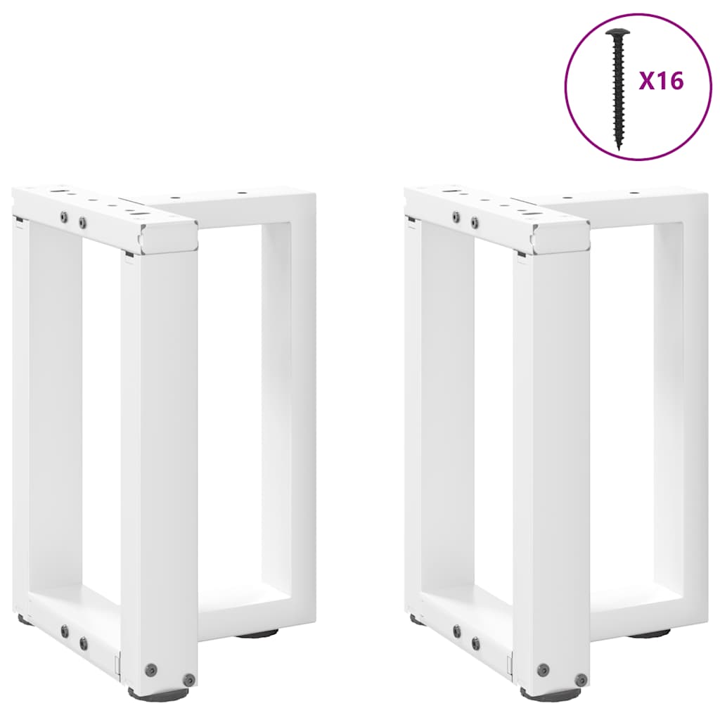 Salontafelpoten 2 st T-vormig 38x25x(42-43) cm staal wit is nu te koop bij PeponiXL, paradijselijk wonen!