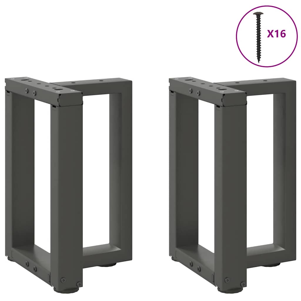 Salontafelpoten 2 st T-vormig 38x25x(42-43) cm staal antraciet is nu te koop bij PeponiXL, paradijselijk wonen!