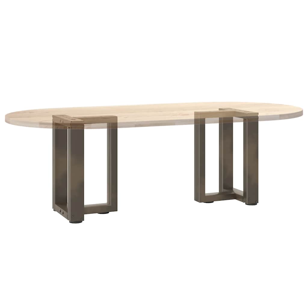 Salontafelpoten 2 st T-vormig 38x25x(42-43) cm staal naturel is nu te koop bij PeponiXL, paradijselijk wonen!