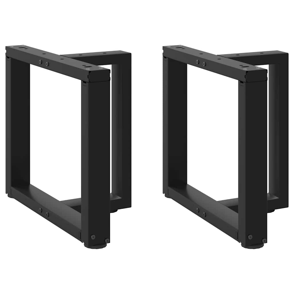 Salontafelpoten 2 st T-vormig 50x25x(42-43) cm staal zwart is nu te koop bij PeponiXL, paradijselijk wonen!