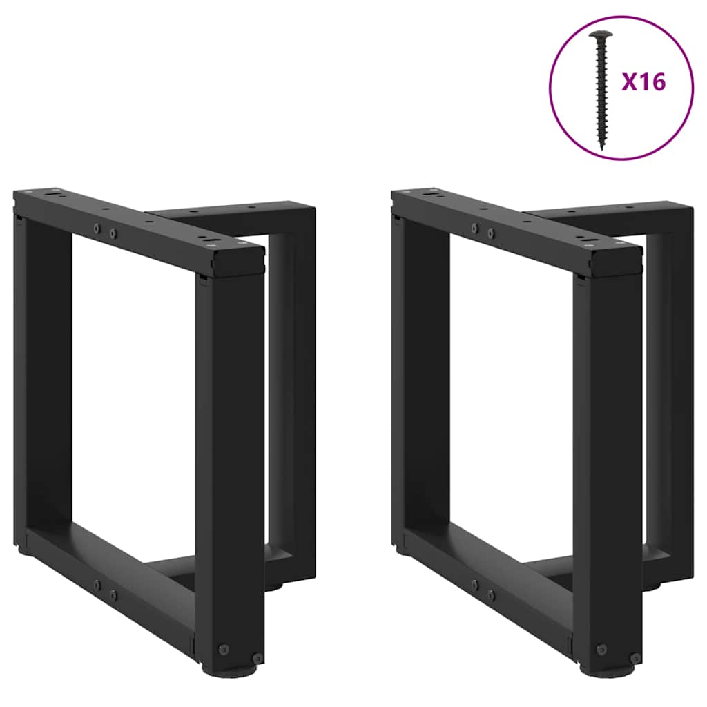 Salontafelpoten 2 st T-vormig 50x25x(42-43) cm staal zwart is nu te koop bij PeponiXL, paradijselijk wonen!