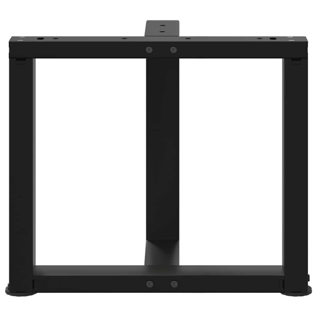 Salontafelpoten 2 st T-vormig 50x25x(42-43) cm staal zwart is nu te koop bij PeponiXL, paradijselijk wonen!
