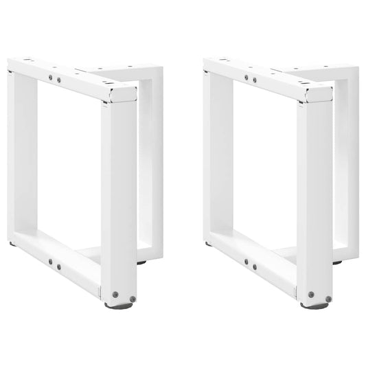 Salontafelpoten 2 st T-vormig 50x25x(42-43) cm staal wit is nu te koop bij PeponiXL, paradijselijk wonen!