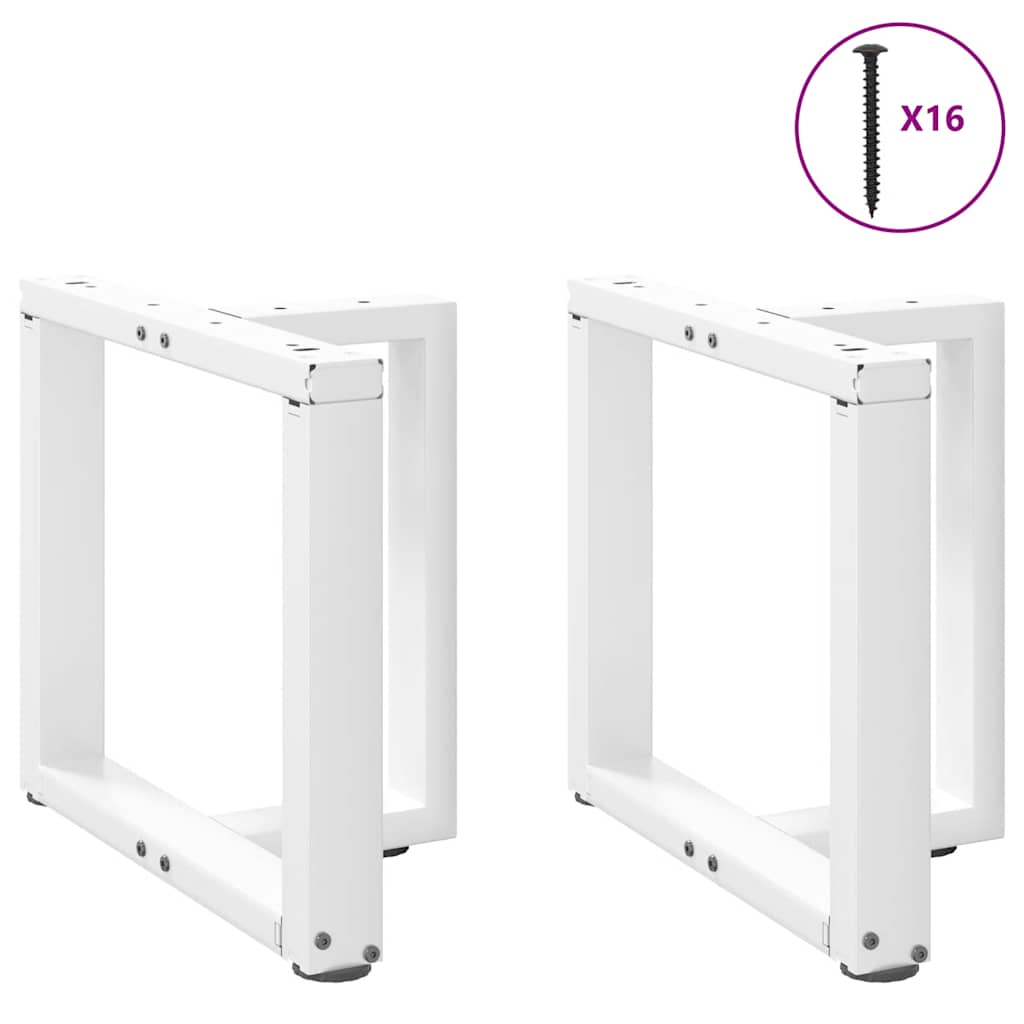 Salontafelpoten 2 st T-vormig 50x25x(42-43) cm staal wit is nu te koop bij PeponiXL, paradijselijk wonen!