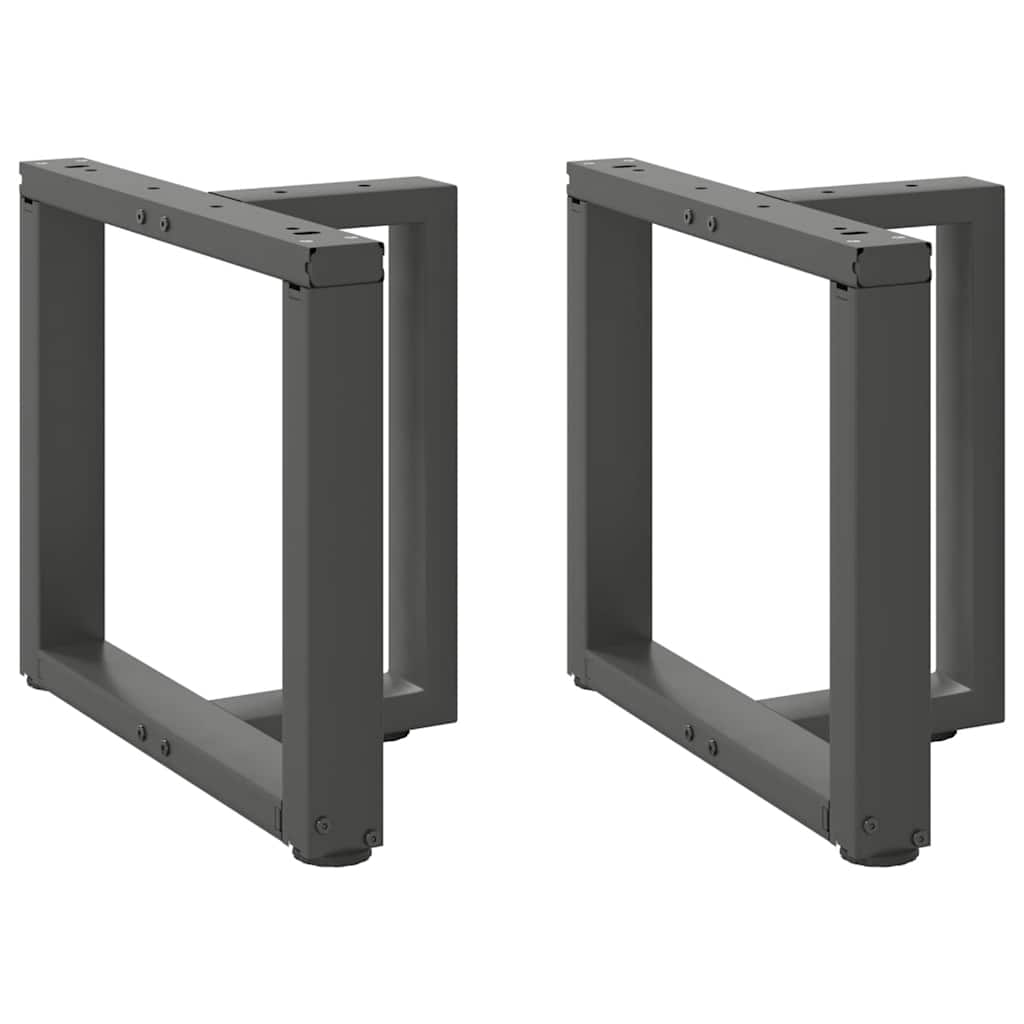 Salontafelpoten 2 st T-vormig 50x25x(42-43) cm staal antraciet is nu te koop bij PeponiXL, paradijselijk wonen!