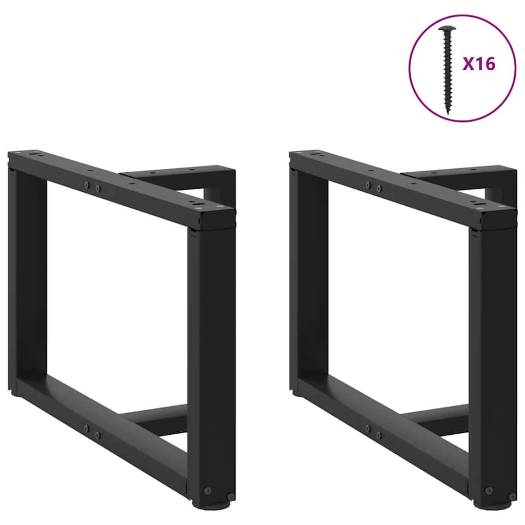 Salontafelpoten 2 st T-vormig 60x25x(42-43) cm staal zwart is nu te koop bij PeponiXL, paradijselijk wonen!
