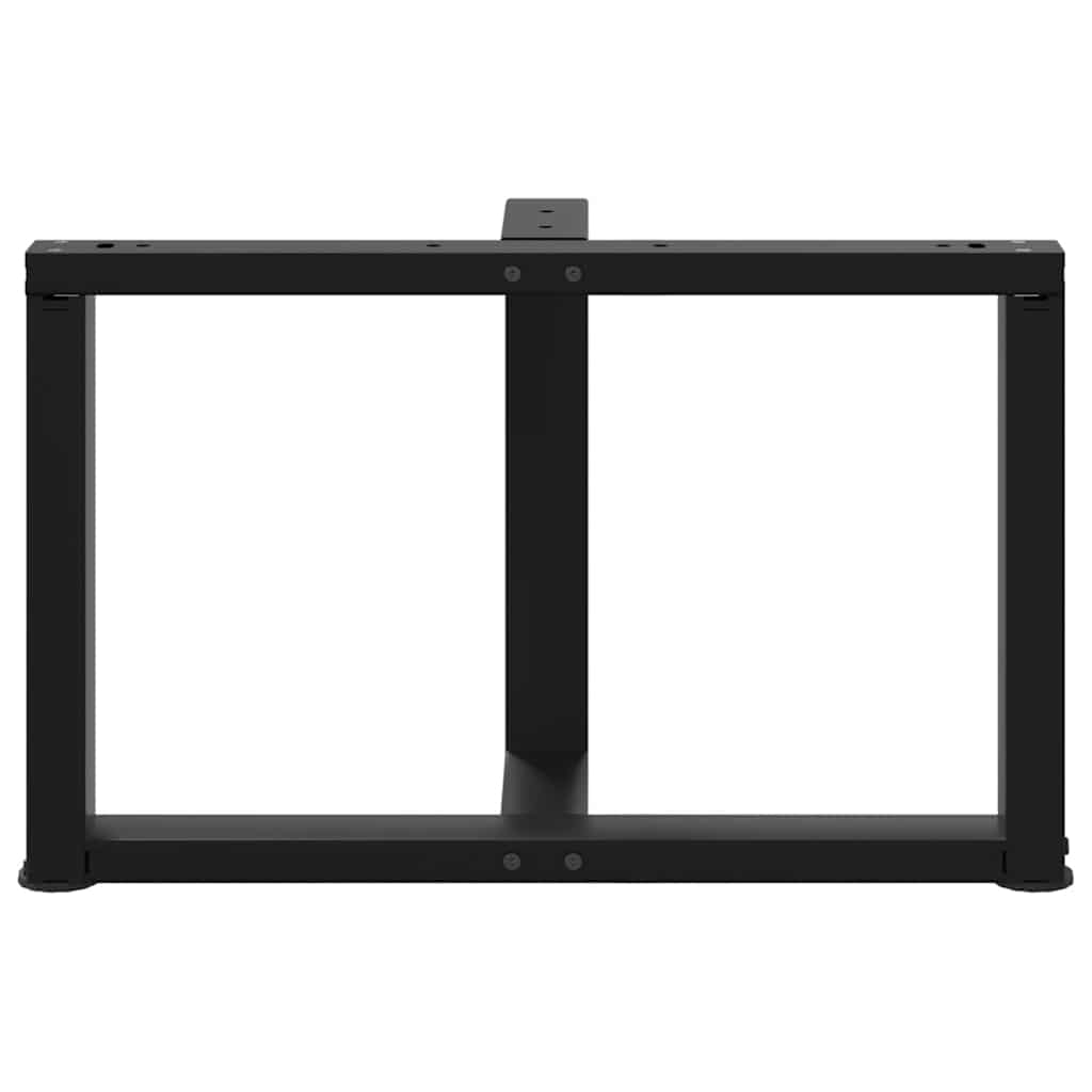 Salontafelpoten 2 st T-vormig 60x25x(42-43) cm staal zwart is nu te koop bij PeponiXL, paradijselijk wonen!