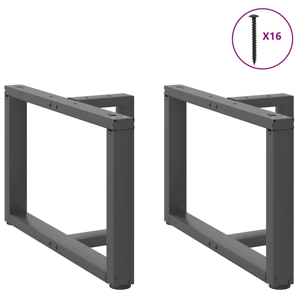 Salontafelpoten 2 st T-vormig 70x25x(42-43) cm staal antraciet is nu te koop bij PeponiXL, paradijselijk wonen!
