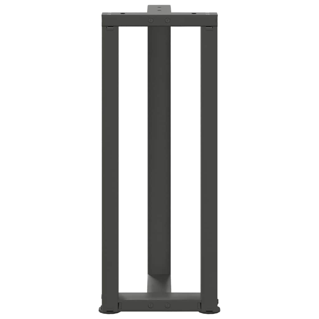 Console tafelpoten 2st T-vormig 38x25x(72-73)cm staal antraciet is nu te koop bij PeponiXL, paradijselijk wonen!