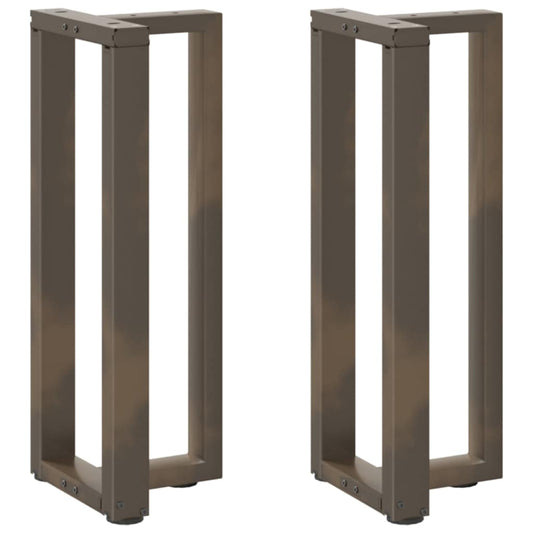 Console tafelpoten 2 st T-vormig 38x25x(72-73)cm staal naturel is nu te koop bij PeponiXL, paradijselijk wonen!
