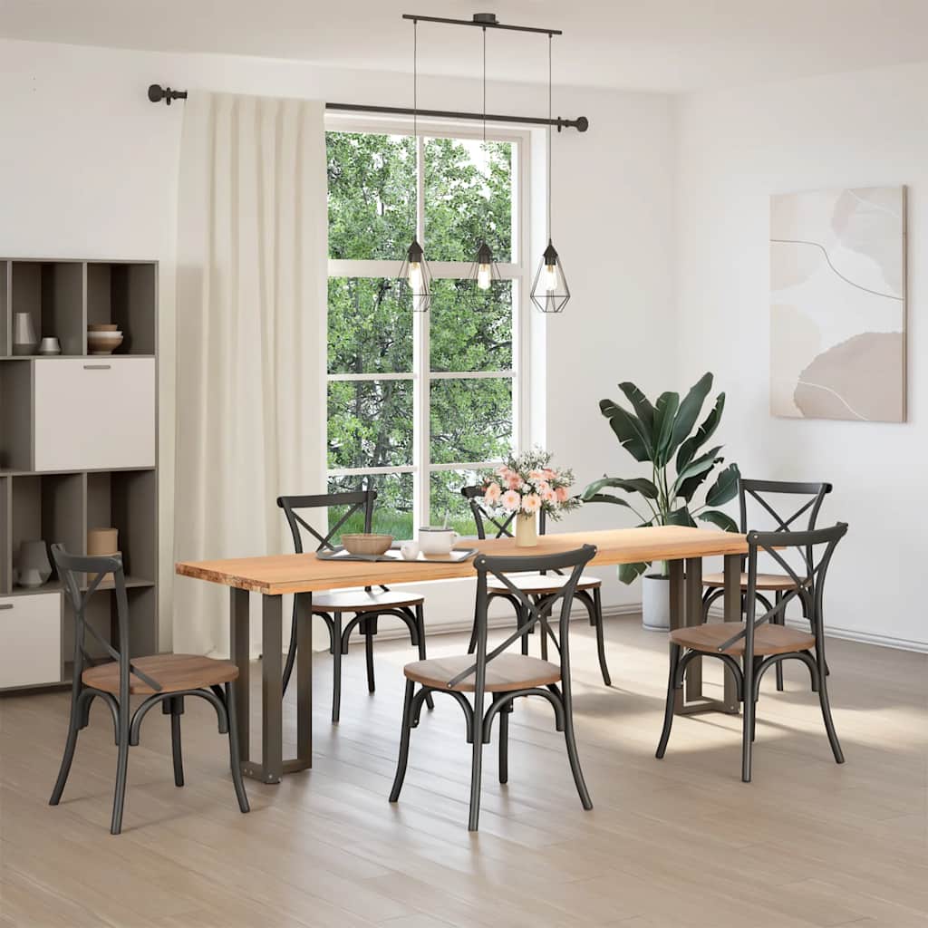 Console tafelpoten 2 st T-vormig 38x25x(72-73)cm staal naturel is nu te koop bij PeponiXL, paradijselijk wonen!