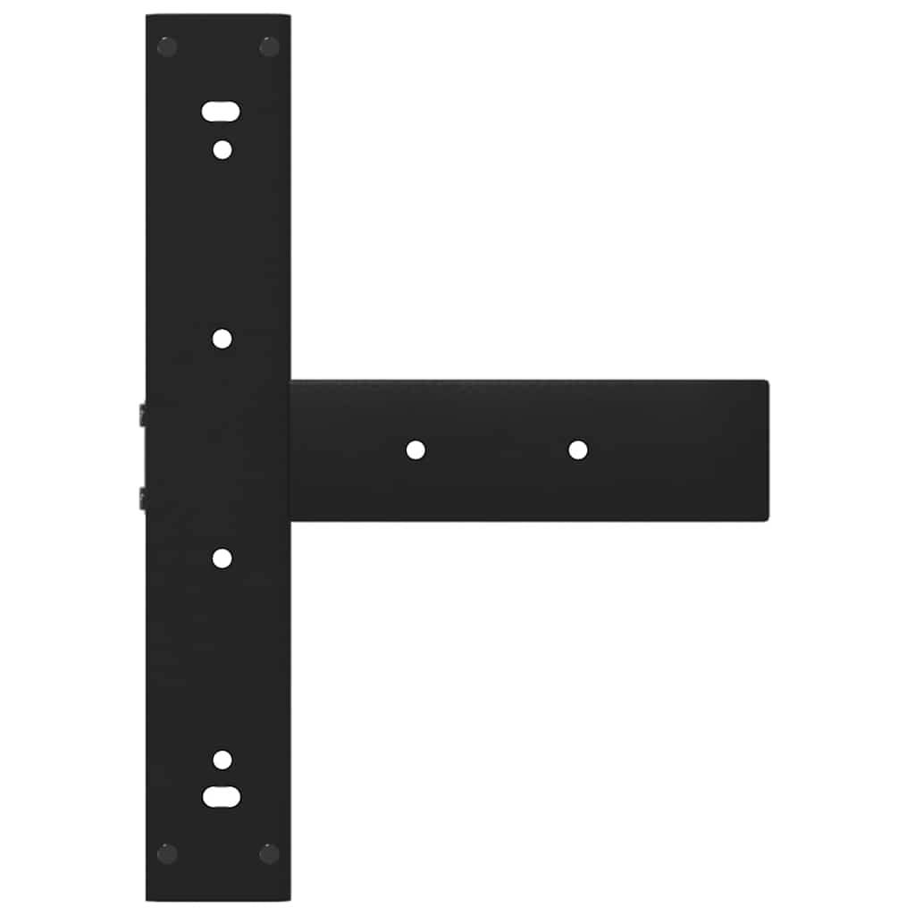 Eettafelpoten 2 st T-vormig 50x35x(72-73) cm staal zwart is nu te koop bij PeponiXL, paradijselijk wonen!