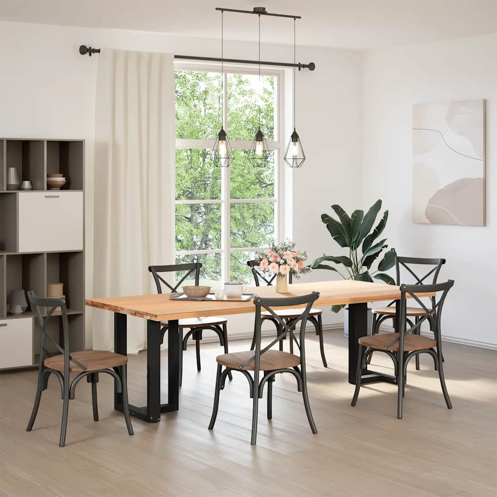 Eettafelpoten 2 st T-vormig 60x35x(72-73) cm staal zwart is nu te koop bij PeponiXL, paradijselijk wonen!