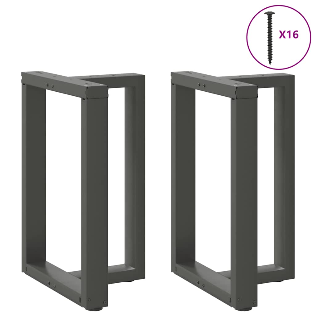 Eettafelpoten 2 st T-vormig 60x35x(72-73) cm staal antraciet is nu te koop bij PeponiXL, paradijselijk wonen!