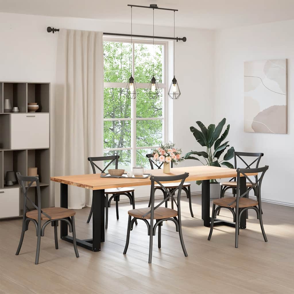 Eettafelpoten 2 st T-vormig 70x35x(72-73) cm staal zwart is nu te koop bij PeponiXL, paradijselijk wonen!