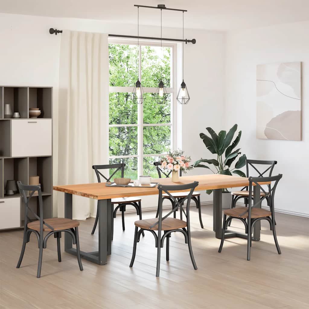 Eettafelpoten 2 st T-vormig 70x35x(72-73) cm staal antraciet is nu te koop bij PeponiXL, paradijselijk wonen!