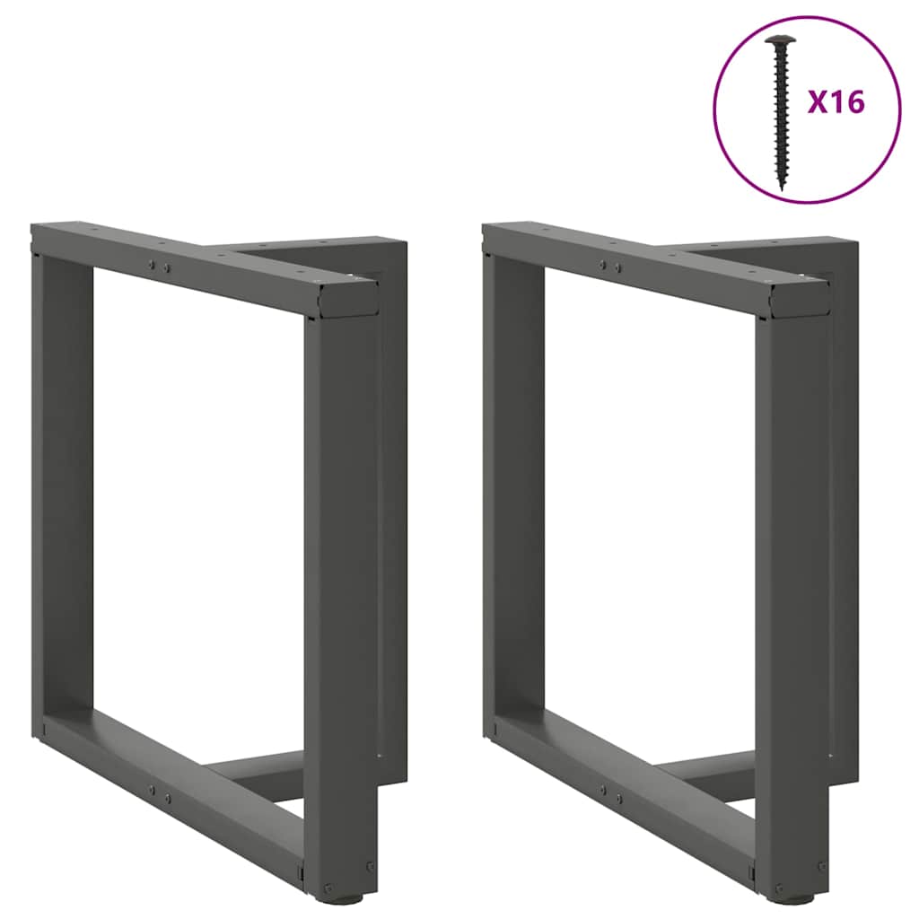 Eettafelpoten 2 st T-vormig 70x35x(72-73) cm staal antraciet is nu te koop bij PeponiXL, paradijselijk wonen!