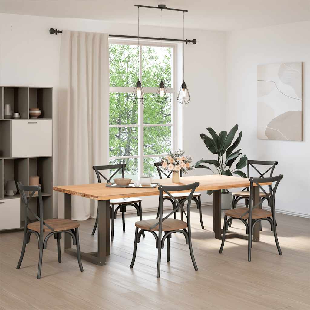 Eettafelpoten 2 st T-vormig 70x35x(72-73) cm staal naturel is nu te koop bij PeponiXL, paradijselijk wonen!