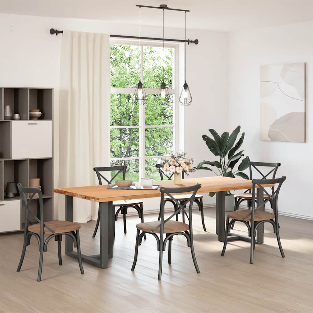 Eettafelpoten 2 st T-vormig 80x35x(72-73) cm staal antraciet is nu te koop bij PeponiXL, paradijselijk wonen!