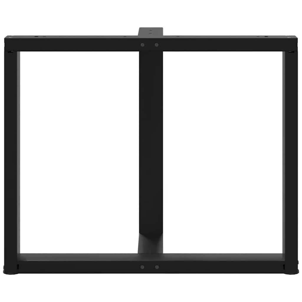 Eettafelpoten 2 st T-vormig 100x35x(72-73) cm staal zwart is nu te koop bij PeponiXL, paradijselijk wonen!