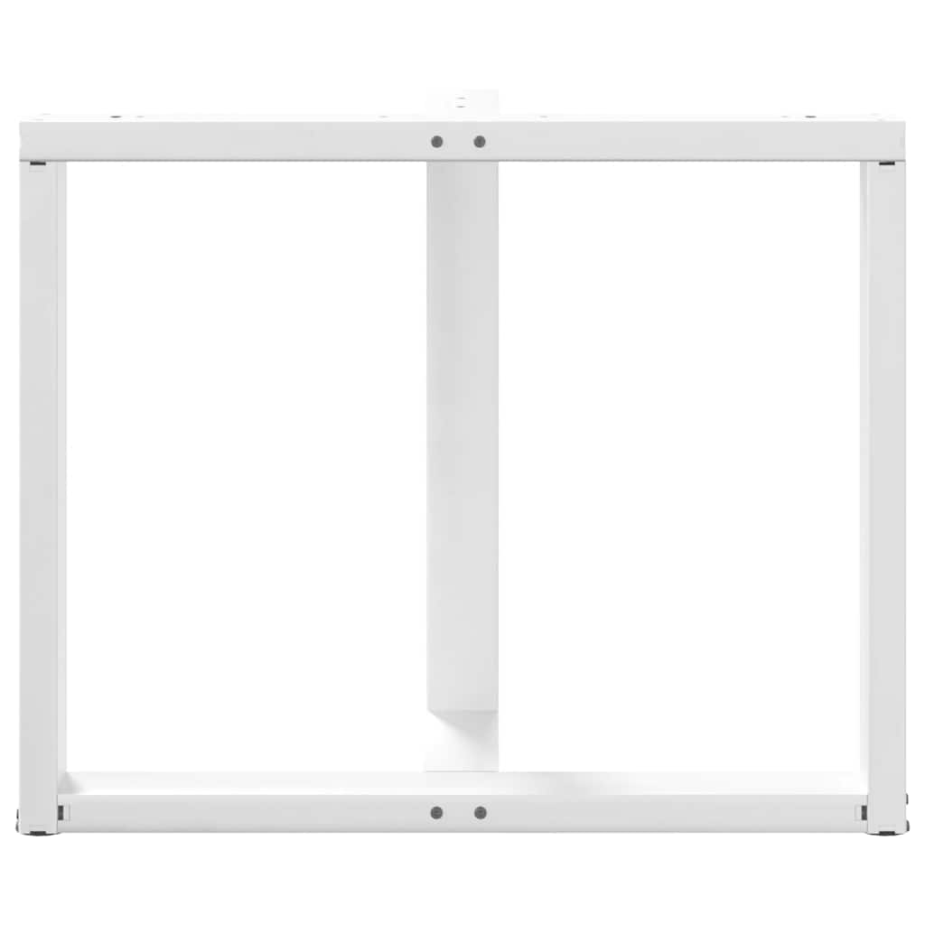 Eettafelpoten 2 st T-vormig 100x35x(72-73) cm staal wit is nu te koop bij PeponiXL, paradijselijk wonen!