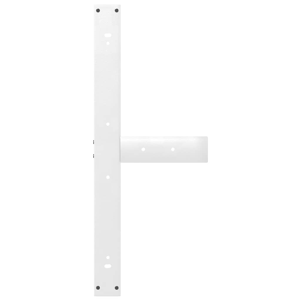 Eettafelpoten 2 st T-vormig 100x35x(72-73) cm staal wit is nu te koop bij PeponiXL, paradijselijk wonen!