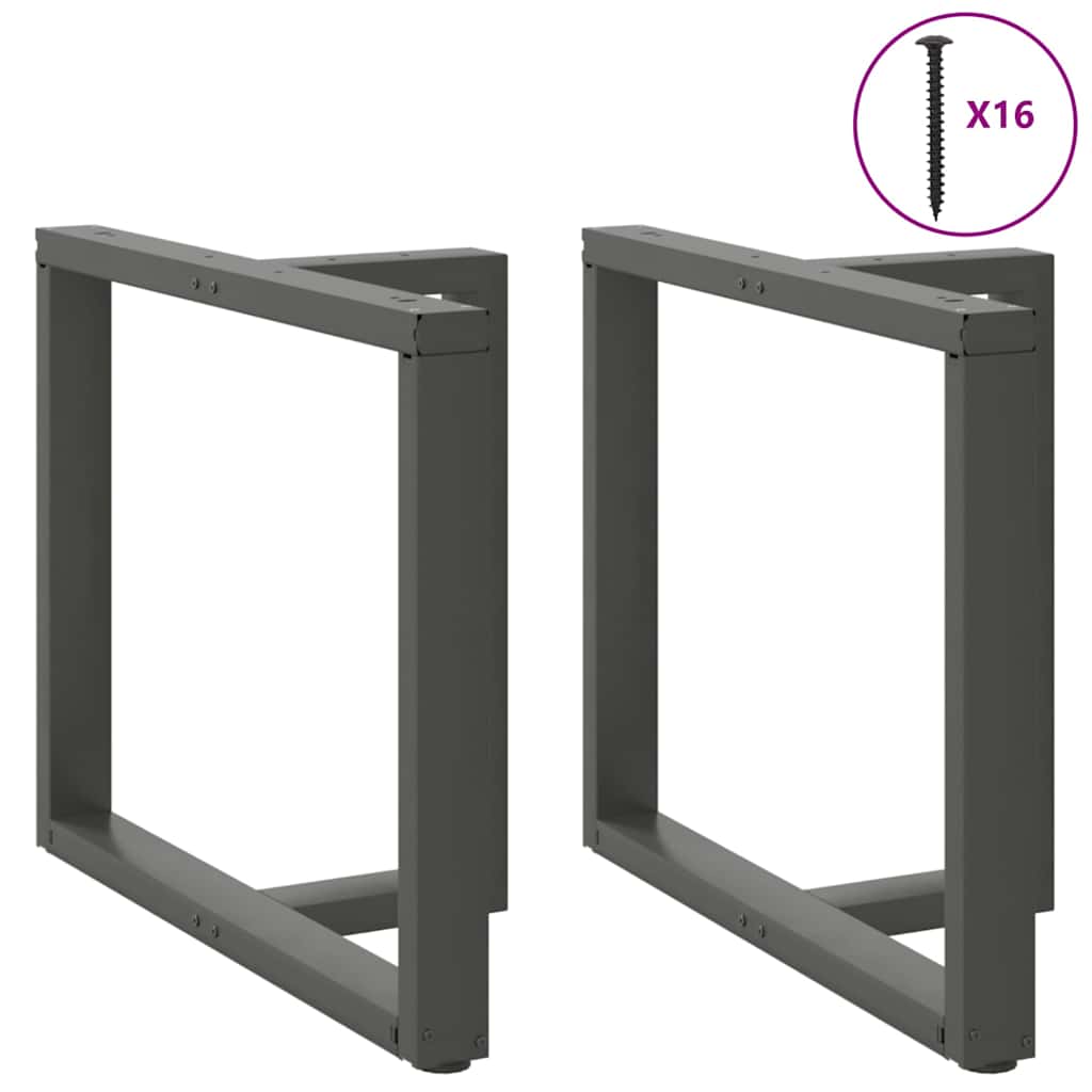 Eettafelpoten 2 st T-vormig 100x35x(72-73) cm staal antraciet is nu te koop bij PeponiXL, paradijselijk wonen!