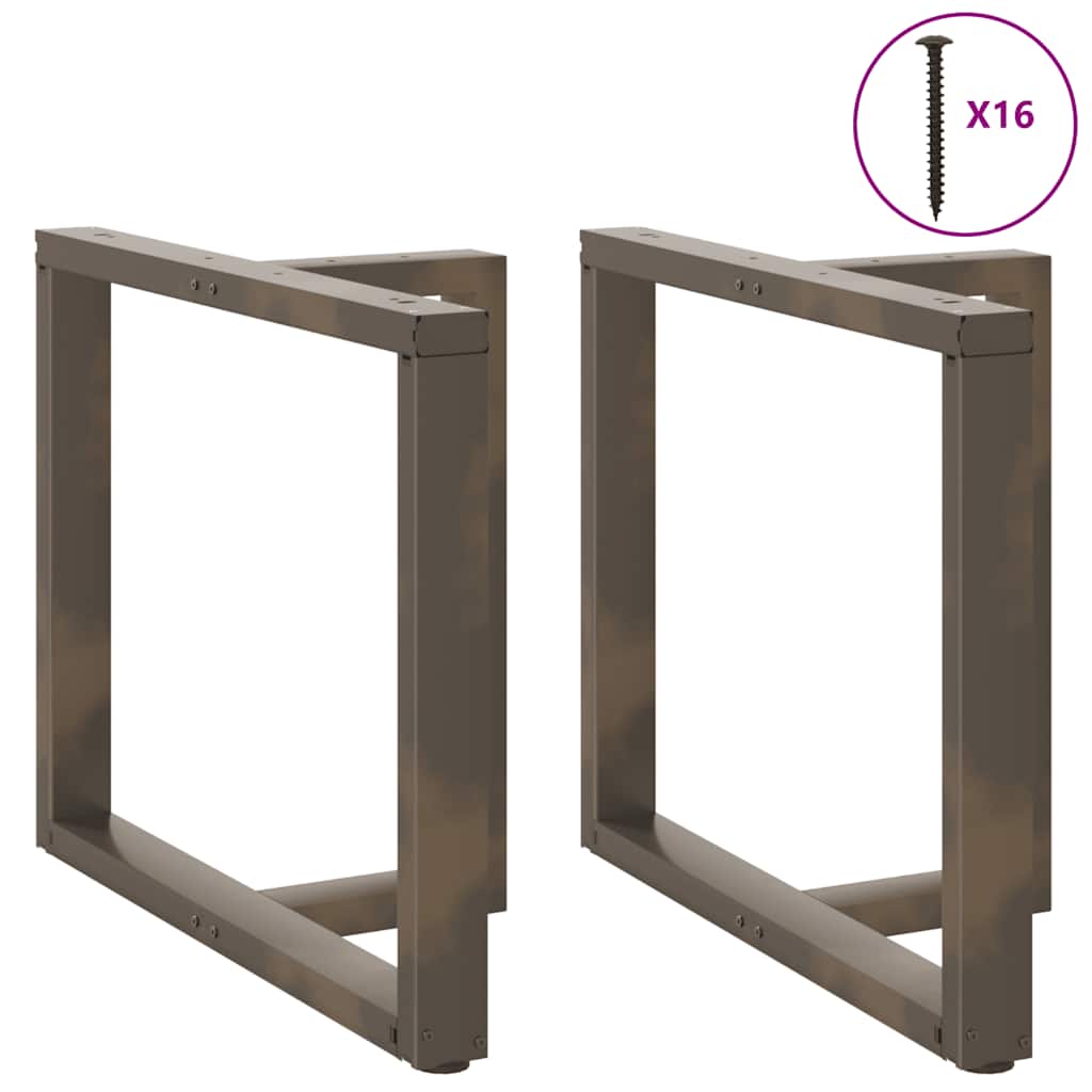 Eettafelpoten 2 st T-vormig 100x35x(72-73) cm staal naturel is nu te koop bij PeponiXL, paradijselijk wonen!